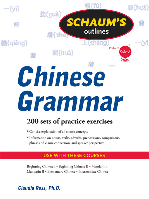 Cover image for Schaum's Outline of Chinese Grammar